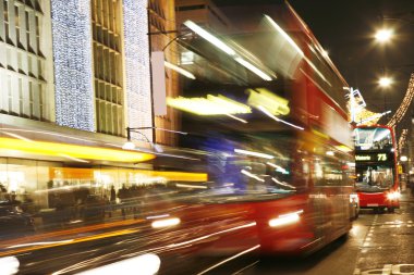 Motion Blur of London Bus clipart