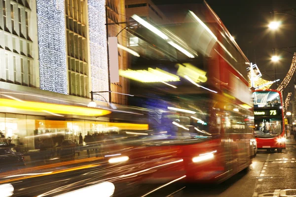 Hareket Bulanıklığı Londra otobüsü — Stok fotoğraf