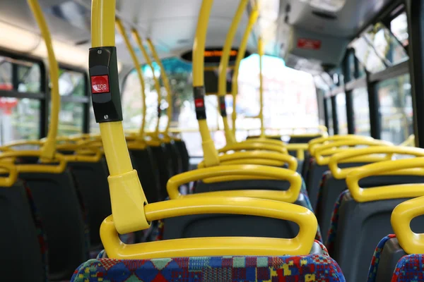 Interieur van Londen stadsbus — Stockfoto