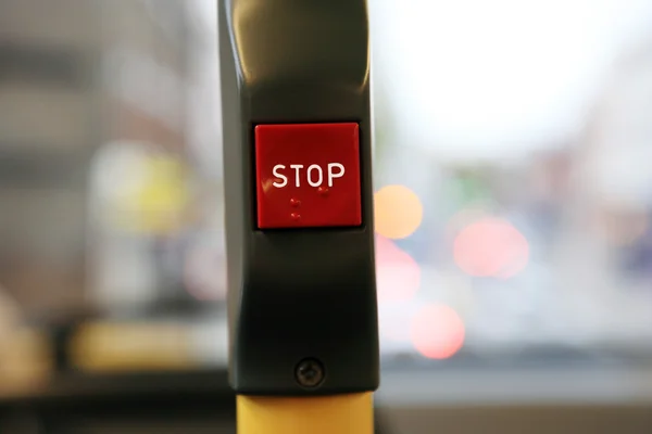 Bus stop-knop — Stockfoto
