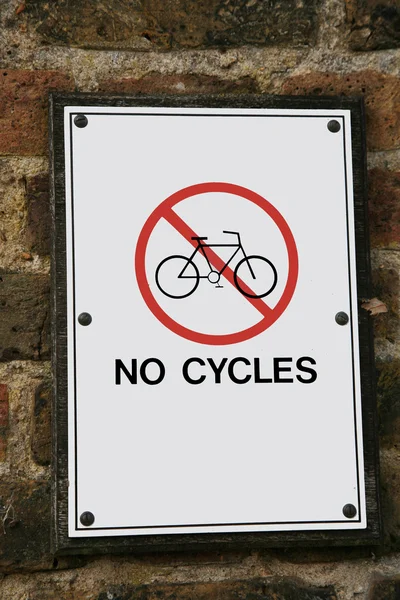 No Cycles sign — Stock Photo, Image