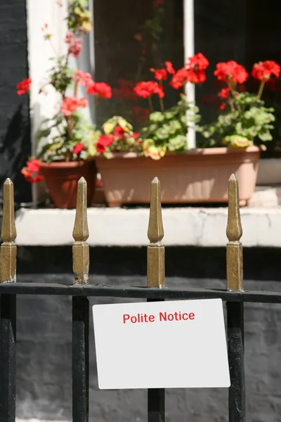 Polite Notice — Stock Photo, Image