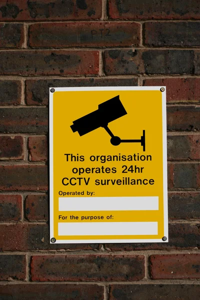 CCTV nadzoru znak — Zdjęcie stockowe