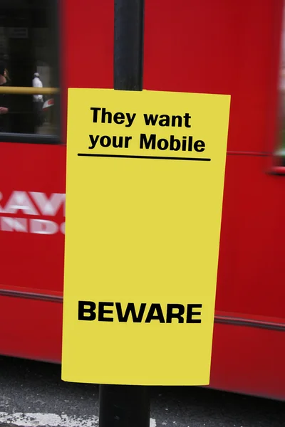 Beware sign post — Stock Photo, Image