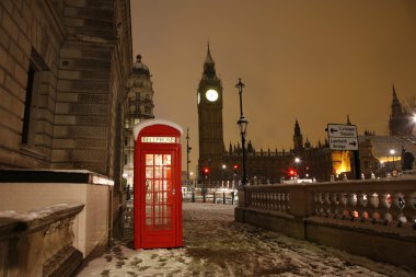 London Telephone Booth and Big Ben clipart