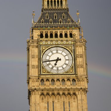 Big Ben with Rainbow clipart