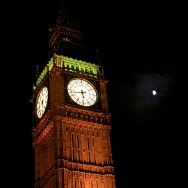 Big Ben at night clipart