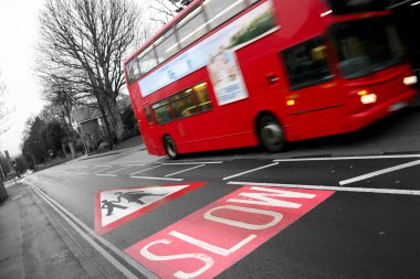 Road sign, slow clipart