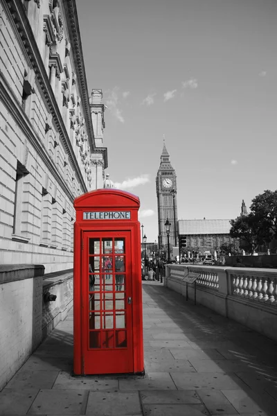 Big Ben and Red Phone Booth — Stock Photo, Image