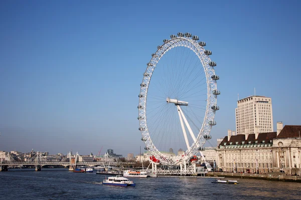 伦敦眼，千年轮 — 图库照片
