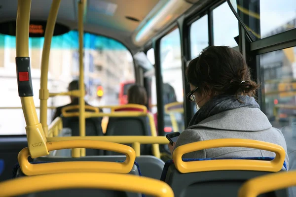 London buss pendlare — Stockfoto
