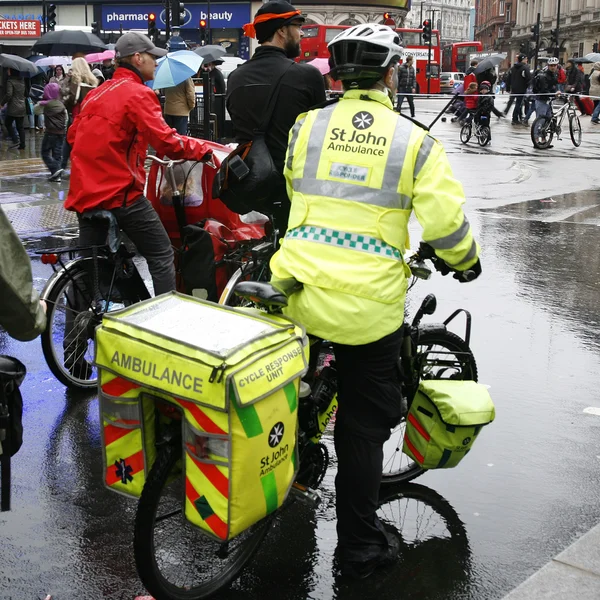 stock image St John Ambulance aiders at THE BIG RIDE, London Cycling Campaign.