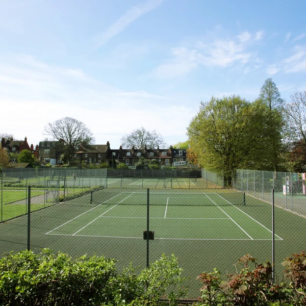 Local Community Tennis Court View — Stock Photo, Image