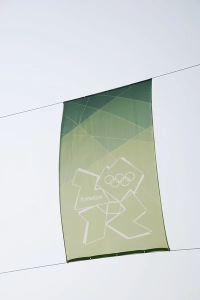 Londýnské olympijské vlajky — Stock fotografie