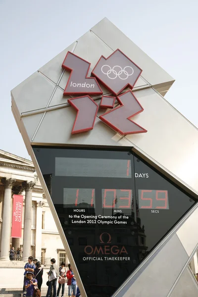 Relógio Olímpico de Londres mostra um dia para ir — Fotografia de Stock