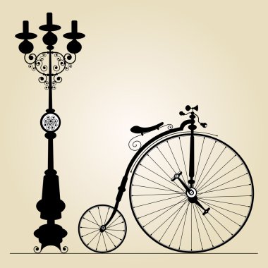 Old bicycle clipart