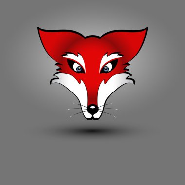 Fox head vector clipart