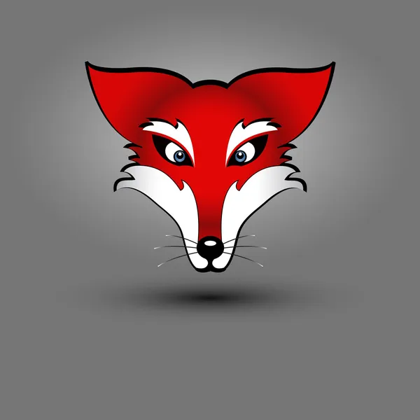 Fox cabeza vector — Vector de stock