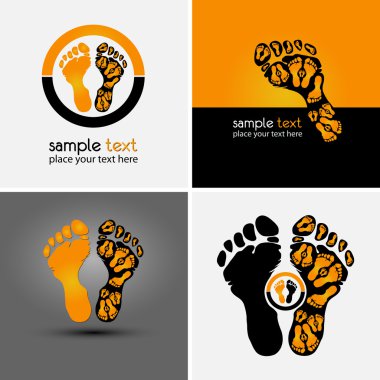 Footprint symbol clipart