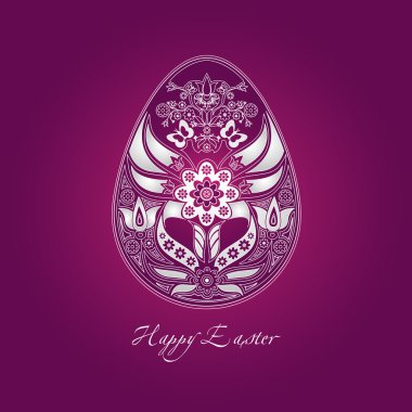 Decorative easter egg clipart