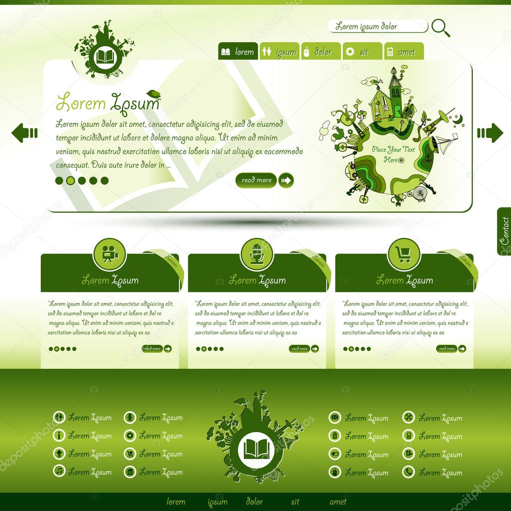 Green eco website template