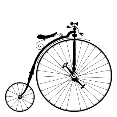 Old bicycle clipart
