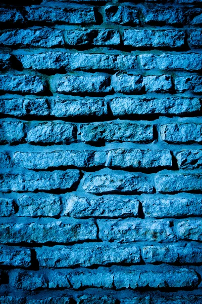 蓝石头砌的墙 — 图库照片