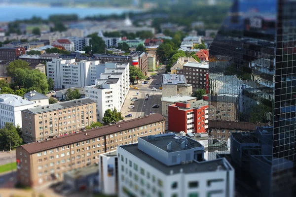 stock image Tallinn cityscape with traffic