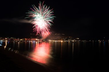 The Night of San Juan with fireworks clipart
