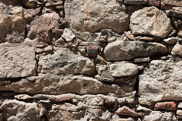 灰色の石造りの壁テクスチャ背景の破損 — ストック写真