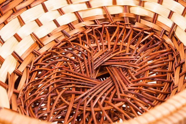 Closeup wicker basket — Stock Photo, Image