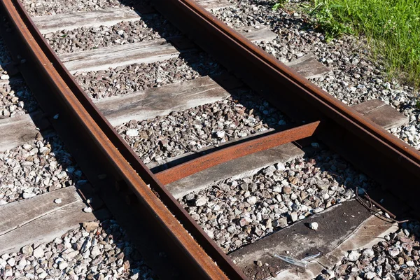 Rail road järnvägsspår — Stockfoto