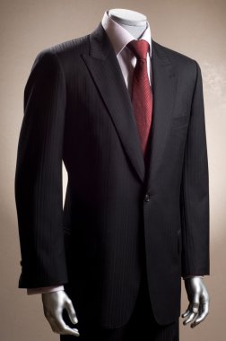 Mannequin in a suit, shirt and tie clipart