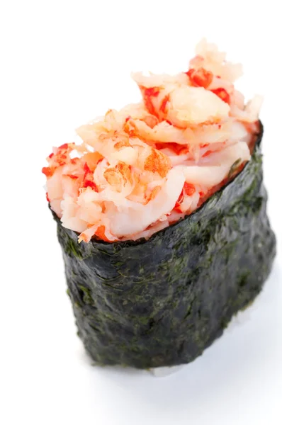 Gunkan Sushi, carne de caranguejo Kani — Fotografia de Stock