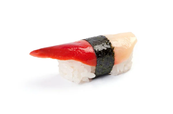 Suşi nigiri, hokkigai, kabuklu deniz ürünleri — Stok fotoğraf