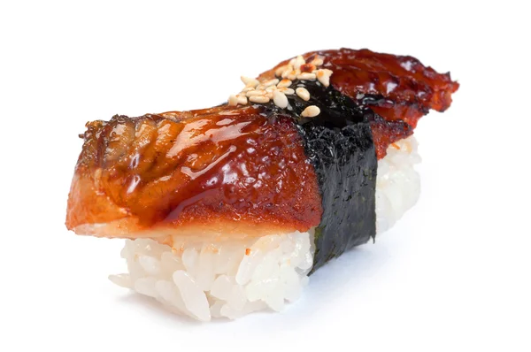 Nigiri sushi, unagi úhoř, úhoře uzené — Stock fotografie