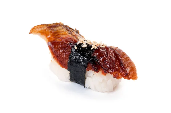 Nigiri sushi, unagi, gerookte paling — Stockfoto