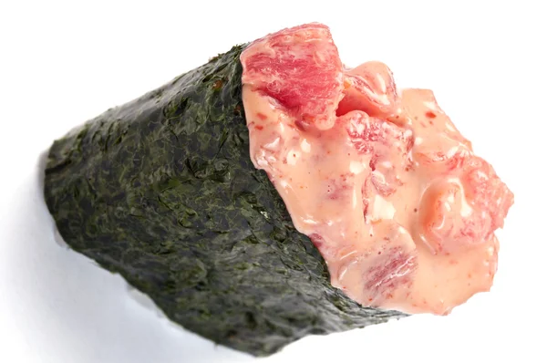 Gunkan σούσι, πικάντικο maguro, πικάντικο τόνο — Φωτογραφία Αρχείου