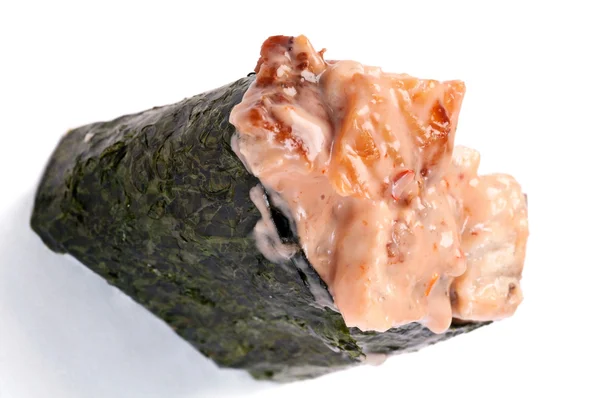 Gunkan sushi, unagi Epicé, anguille fumée épicée — Photo