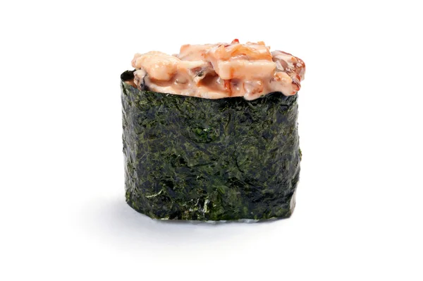 Gunkan sushi, unagi fűszeres, fűszeres füstölt angolna — Stock Fotó