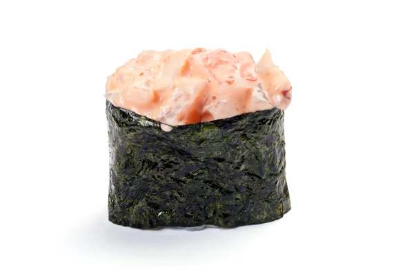 Gunkan sushi, kryddig ebi, räkor akut — Stockfoto