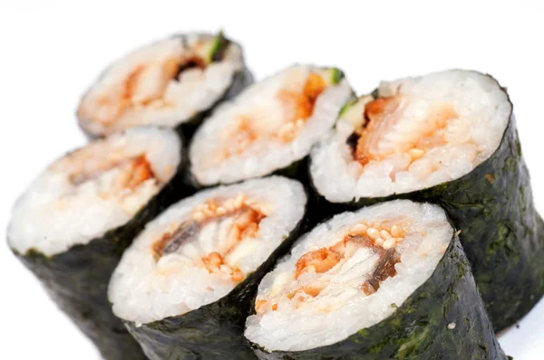 Hosomaki, Unagi maki, eel, avocado — Stockfoto
