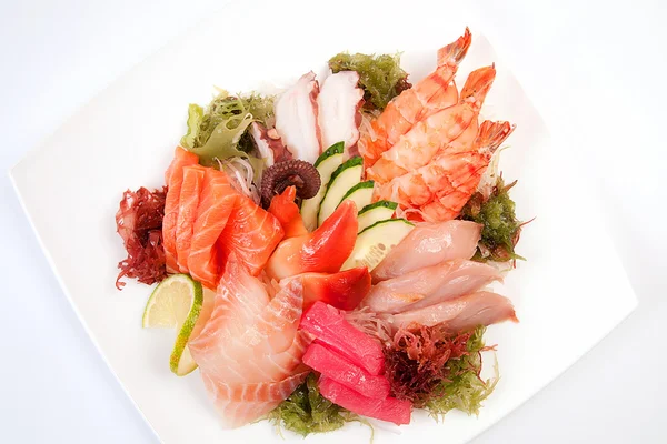 Verschiedene sashimi groß. — Stockfoto
