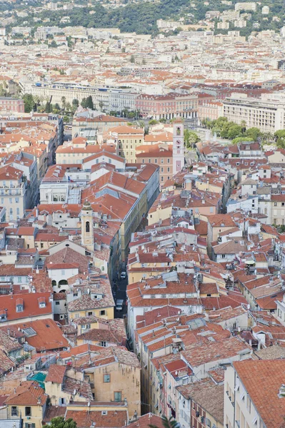 Střechy a ulice Nice — Stock fotografie