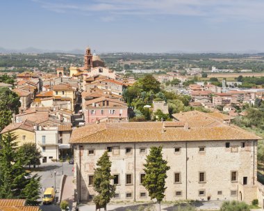 Aerial View of Castiglione del Lago from the Fortress clipart