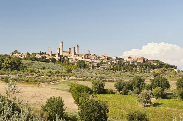 意大利佛罗伦萨附近的圣季米尼亚诺这个中世纪的村庄 — 图库照片