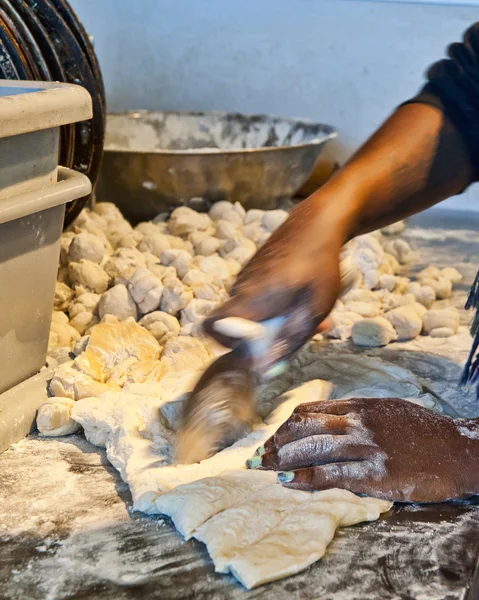 Making Dough Knots — Stock Photo, Image