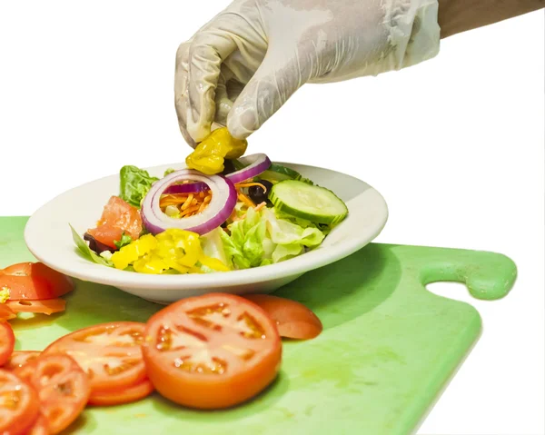 Tossed Salad being Prepared — Stock Photo, Image