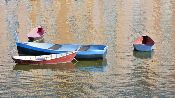 Stock image Three Boats in Harbor