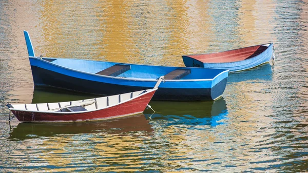 stock image Three Boats in Harbor